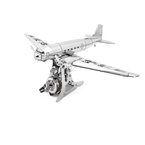Douglas DC-3-Modell, 3D-Flugzeugmodell aus Metall, mechanischer Bausatz, einzigartiger Aufziehmechanismus, DIY-Konstruktion aus Edelstahl mit Werkzeugkasten – 146 Teile. Douglas DC-3-Modell, 3D-Flugzeugmodell aus Metall, mechanischer Bausatz, einzigartiger Aufziehmechanismus, DIY-Konstruktion aus Edelstahl mit Werkzeugkasten – 146 Teile. von METAL-TIME