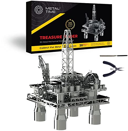 Offshore-Bohrinsel-Modell, Metallmodellbausätze, Offshore-Plattform, 3D-Metallpuzzle, Schatzsucher 3D-Modellbausätze zum Bauen für Erwachsene von Metal Time, 8 Schwierigkeitsstufen, 250 Teile. Offshore-Bohrinsel-Modell, Metallmodellbausätze, Offshore-Plattform, 3D-Metallpuzzle, Schatzsucher 3D-Modellbausätze zum Bauen für Erwachsene von Metal Time, 8 Schwierigkeitsstufen, 250 Teile. von METAL-TIME