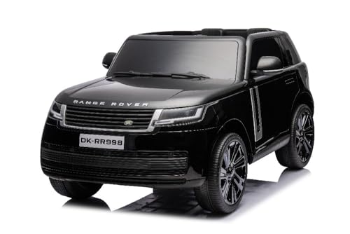 MT Kids Elektroauto für Kinder, Range Rover, schwarz, 2-Sitzer, 12 V – Fernbedienung für Eltern im Lieferumfang enthalten, 1 bis 5 Jahre – Geschwindigkeit/Hupe/Bluetooth/MP3/USB für Jungen, Mädchen von METTMANN PROFESSIONNEL