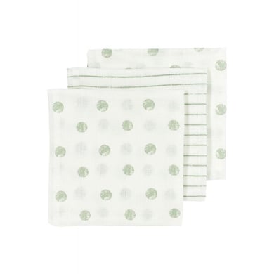 MEYCO Mullwindeln 3er-Pack Dot Stripe Soft Green von MEYCO