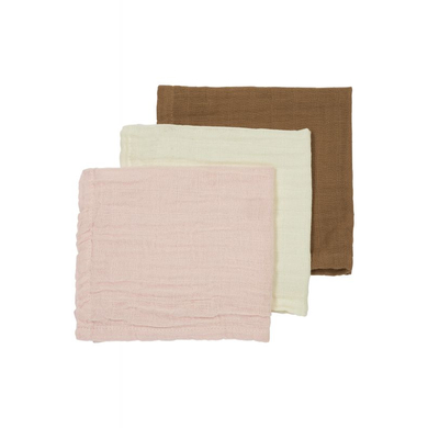 MEYCO Musselin Spucktücher 3er-Pack Uni Offwhite/Sand/Toffee von MEYCO