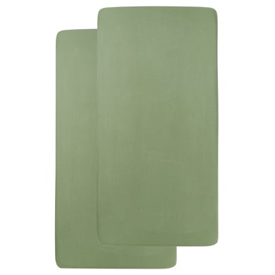 Meyco Jersey Spannbettlaken Olive Green 70 x 140cm von MEYCO