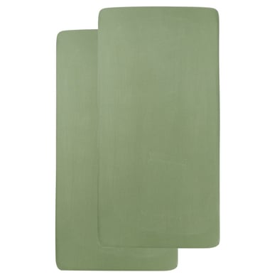 Meyco Jersey Spannbettlaken olive green 60 x 120cm von MEYCO