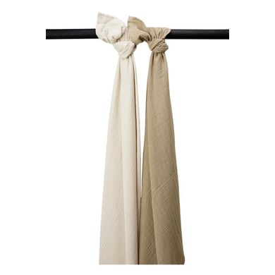 Meyco Swaddels 2er-Pack soft sand/taupe 120 x 120 cm von MEYCO