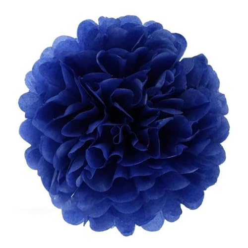 China Festival Dekorative Laterne 5 Pcs Seidenpapier Pompons Blume Girlande Hochzeit Dekoration DIY Papier Blumen Ball Geburtstag Party Dekoration(Dark blue,12 inches 30cm) von MEYINGOU