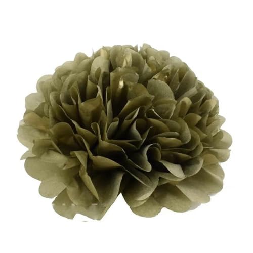 China Festival Dekorative Laterne 5 Pcs Seidenpapier Pompons Blume Girlande Hochzeit Dekoration DIY Papier Blumen Ball Geburtstag Party Dekoration(Gold,10 inches 25cm) von MEYINGOU