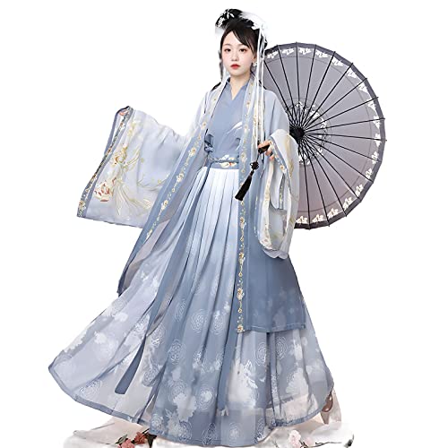 MEYINGOU Chinesischer Stil Cosplay Kostüm,Hanfu Kostüm, Traditioneller chinesischer Hanfu mit Stickerei, Maxirock for chinesisches Kostüm im antiken Stil.(Green_X Small) von MEYINGOU