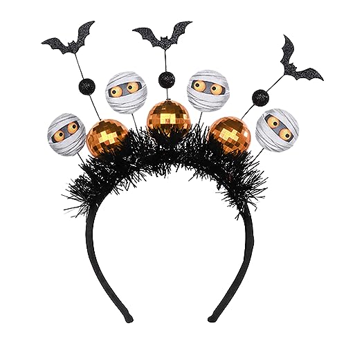 MEZHEN Halloween Mumien Haarreif Halloween Stirnband Halloween Haarreif Damen Fledermaus Haarschmuck Halloween Kopfschmuck für Halloween Abschlussball Karneval Kostüm Party von MEZHEN