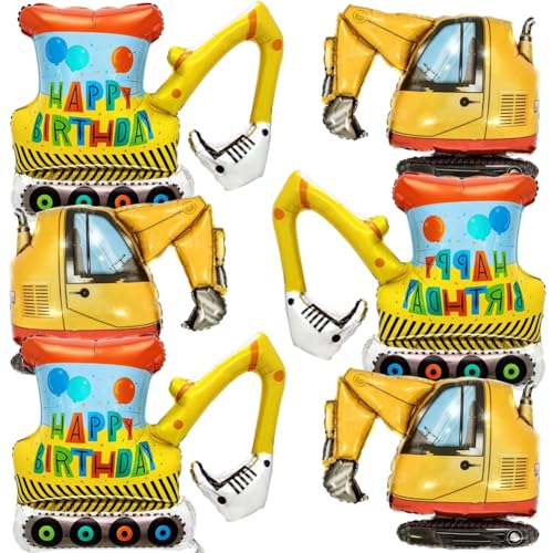 MEZHEN Traktor Folienballon Auto Luftballon Geburtstag Deko Ballon Happy Birthday Luftballon Folie Kindergeburtstag Luftballons Helium Geburtstagsdeko Cars Geburtstagsfeier von MEZHEN