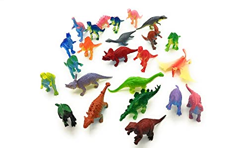 24 Dinosaurier Dino ca. 7 cm groß Bunte Farben Mitgebsel Kindergeburtstag von MEger