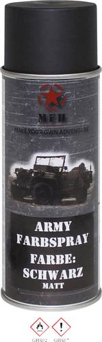 MFH - Military & Adventure 40341 Farbspray Army schwarz matt RAL 9021 400ml Schwarz (matt) 1 St. (B von MFH - Military & Adventure