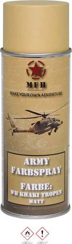 MFH - Military & Adventure 40350 Farbspray WH KHAKI TROPEN matt RAL 1002 400ml Sand-Gelb (matt) 1 St von MFH - Military & Adventure