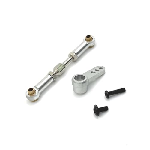 MFHgLKT Metall 25T Servo Arm Servo Horn Lenkung Link Stange Kompatibel Mit H16 16207 16208 16209 16210 1/16 RC Auto Upgrade Teile Zubehör(Silver) von MFHgLKT