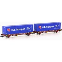 MFTRAIN MF33376 N 2er Set Containerwagen Lgnss-z "HZ Transport", Ep. VI von MFTRAIN