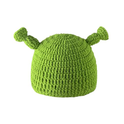 MFUOE Shrek Hüte grün Lustige Hüte Cosplay Langlebig Handgestrickte Kappe Warme Outdoor-Kappe Cosplay Hut für Damen Herren Halloween Verkleidung Zubehör von MFUOE