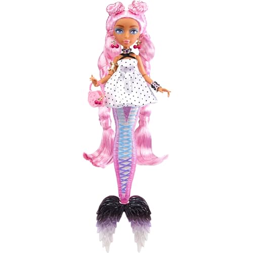 Mermaze Mermaidz Fashion Fins - Morra - Personalisierbare Modepuppe mit Mix & Match Schwänzen, magischer Flosse und Make-Up & Überraschungs-Haarfarbe - Für Kinder und Sammler ab 4 Jahren von MERMAZE MERMAIDZ