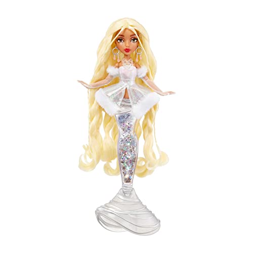 Mermaze Mermaidz Winter Waves - Gwen - Meerjungfrauen-Puppe, Flosse mit Farbwechsel, Schwanz mit Glitzerfüllung und Accessoires - Für Kinder und Sammler ab 4 Jahren von MERMAZE MERMAIDZ