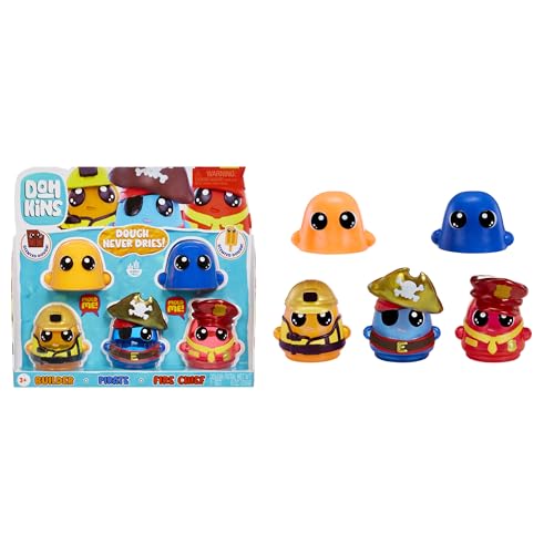 MGA Entertainment DohKins Hero Pack Characters (Builder, Pirate, Fire Chief) – Knete Trocknet Niemals Aus, Glutenfrei, Geeignet für Sammler & Kinder ab 3 Jahren MGA Entertainment DohKins Hero Pack Characters (Builder, Pirate, Fire Chief) – Knete Trocknet Niemals Aus, Glutenfrei, Geeignet für Sammler & Kinder ab 3 Jahren von MGA Entertainment