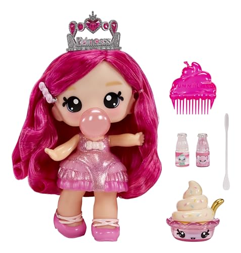 Yummiland Large Doll und Num Nom Lipgloss Pet - Bianca Bubblegum und Scoops - Duftende Puppe mit DIY Lipgloss-Set - Geeignet für Kinder ab 4 Jahren von Yummiland