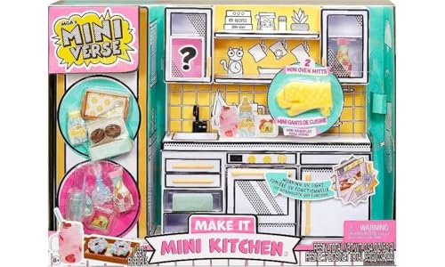 MGA's Miniverse Make It Mini Kitchen - DIY-Küchenspielset mit UV-Licht, Geheimrezept, Kunststoffspiel und Mini-Ofenhandschuhen - nicht essbar - erfordert Batterien - geeignet für Kinder ab 8 Jahren von MGA's Miniverse