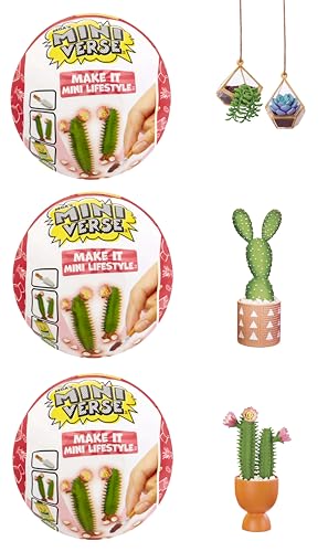 MGA's Miniverse Make It Mini Lifestyle Series 1 Plant Nursery Pack Bundle (3 Pack) Mini Collectibles, Mystery Blind Packaging, DIY, Resin Play, Replica Items, Mini Plants, Collectors, 8+ von MGA's Miniverse