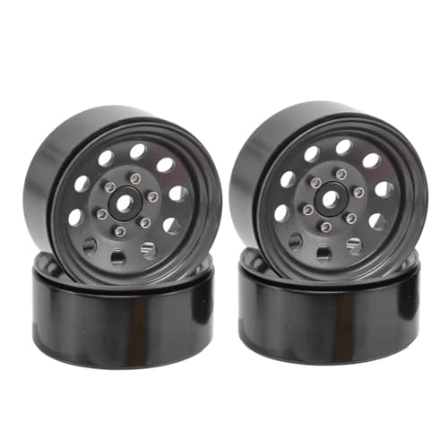 Für Axial Für Scx10 Für Traxxas Für Trx4 D90 Für Redcat Gen8 1/10 113 Gr/Teile Metall 1,9 "Beadlock Felge Rad Hub RC Auto Zubehör(Metallic) von MGHGFYTAS