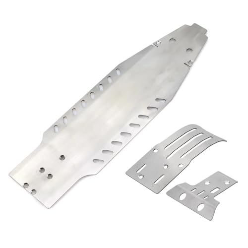 Für Tamiya Für BBX Für BB-01 1/10 Edelstahl Für Chassis Rüstung Skid Platte Achse Protector RC Auto Upgrade Teile Zubehör RC Auto Zubehör(Size2) von MGHGFYTAS