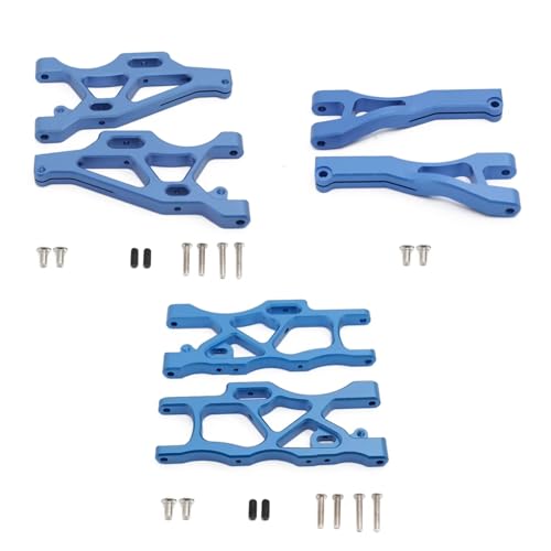 Kompatibel Mit ARRMA Für Mojave Für BLX 1/7 RC-Auto-Upgrade-Teile, 6-teiliges Metall-Vorder- Und Hinterradaufhängungsarm-Set RC Auto Zubehör(Blue) von MGHGFYTAS