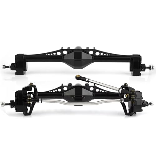 MGHGFYTAS Für Axial Für Capra Für Utb10 1.9 Für Utb 1/10 2 Stücke Metall Currie F9 Portal Achse Vorne Und Hinten RC Crawler Auto Upgrade Teile RC Auto Zubehör(Black) von MGHGFYTAS