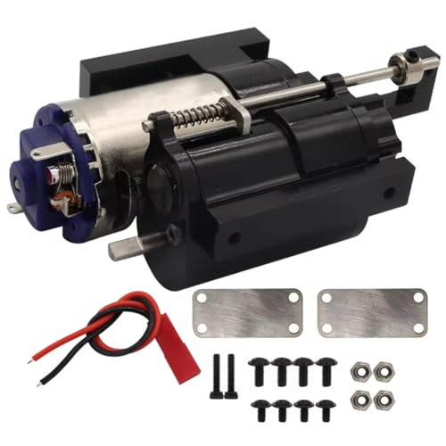 MGHGFYTAS Für MN Für D90 FJ45 MN40 MN45 MN77 MN90 MN91 MN96 MN99 MN99s 1/12 Alle-Metall 2 Geschwindigkeit Übertragung Getriebe RC Auto Upgrades Teile RC Auto Zubehör(Black) von MGHGFYTAS