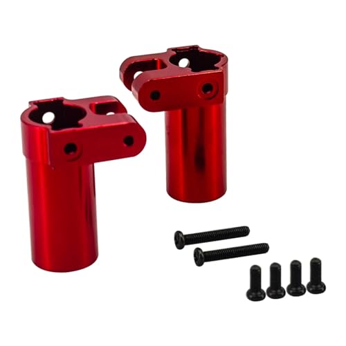 MGHGFYTAS Für Mn128 Mn86 G500 1/12 Skala Für Spielzeug Rc Crawler Auto Hinterachse Tasse Metall Upgrade Ersatz Teile Fernbedienung Zubehör RC Auto Zubehör(Red) von MGHGFYTAS