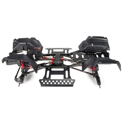 MGHGFYTAS Für Wrangler Körper 1/10 RC Crawler 313mm Radstand Metall Für Chassis Rahmen Mit Planetengetriebe 2 Geschwindigkeit Getriebe Kotflügelverbreiterungen Set RC Auto Zubehör(Chassis Set) von MGHGFYTAS