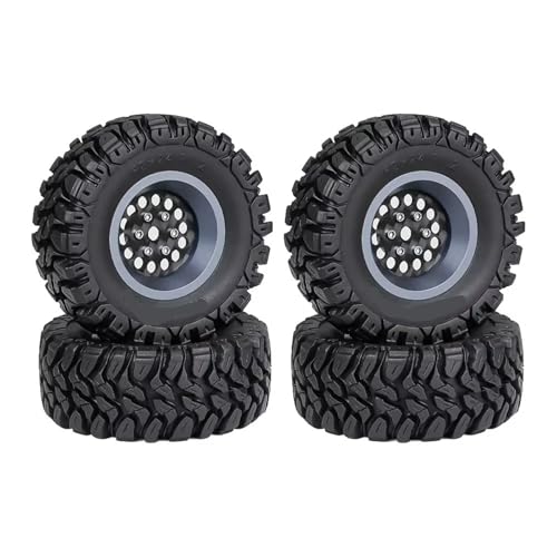 MGHGFYTAS Kompatibel Mit TRX4M Für SCX24 AX24 Für FCX24 4 Stücke 62mm 1,2 "Carbon Faser Beadlock Rad Reifen Set Für 1/18 1/24 RC Crawler Auto Teile RC Auto Zubehör(LL) von MGHGFYTAS