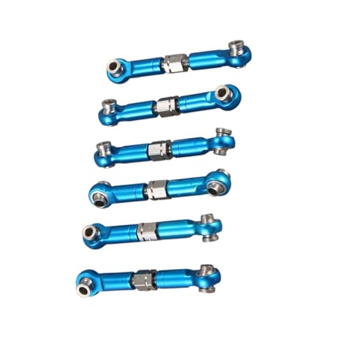 MGHGFYTAS Pull Rod Link Linkage Kompatibel Mit A949 A959 A969 A979 K929 6 Stück Verstellbare Metallgestänge Zugstange Vorne/hinten Servo Link 1/18 RC Car Upgrade von MGHGFYTAS