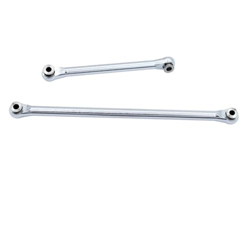 MGHGFYTAS Pull Rod Link Linkage Kompatibel Mit Axial Für Capra UTB18 1/18 RC-Autoteil, Lenkstange Aus Aluminiumlegierung, Lenkgestänge, Spurstange, RC-Autoverbindungsstange(Silver) von MGHGFYTAS