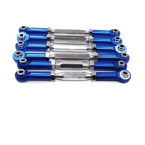 MGHGFYTAS Pull Rod Link Linkage Kompatibel Mit ECX Für AMP 1/10 RC-Upgrade-Teil RC-Lenkverbindungsstangensatz Lenkverbindungsstangensatz Aus Aluminiumlegierung Chassis-Verbindungen(Dark Blue) von MGHGFYTAS