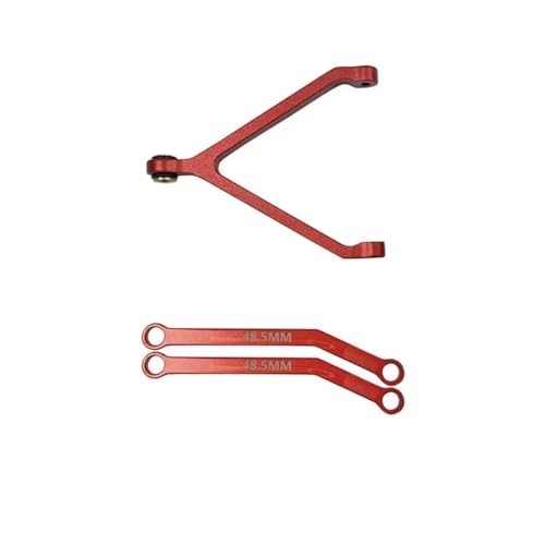 MGHGFYTAS Pull Rod Link Linkage Kompatibel Mit FMS Für FCX24 1/24 RC-Autoteil, RC-Autozubehör, Ersatzteile, Radstand-Lenkstangensatz Aus Aluminiumlegierung(Red) von MGHGFYTAS