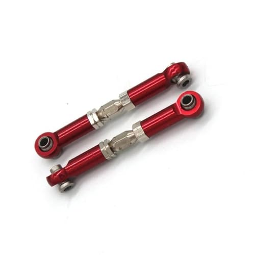 MGHGFYTAS Pull Rod Link Linkage Kompatibel Mit MJX Für Hyper Für Go H16 16207 16208 16209 16210 1/16 RC-Autoteile Metalllenkstange Lenkgestänge Spurstange(Red) von MGHGFYTAS