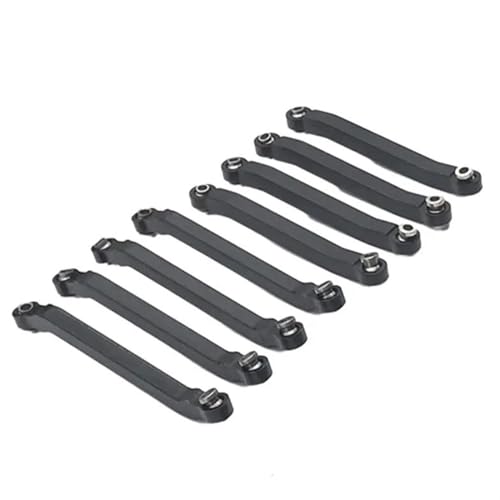 MGHGFYTAS Pull Rod Link Linkage Kompatibel Mit MN D90 1/12 RC-Autoteil RC-Autozubehör 8X Lenkstange Aus Aluminiumlegierung Lenkgestänge Spurstange(Black) von MGHGFYTAS