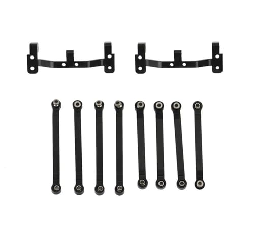 MGHGFYTAS Pull Rod Link Linkage Kompatibel Mit MN D90 D96 D99S MN98 MN99S 1/12 RC Auto Upgrade Teile Metall Zugstange Verbindungsstange Gestänge Mit Zugstangenmontagesatz(Black) von MGHGFYTAS