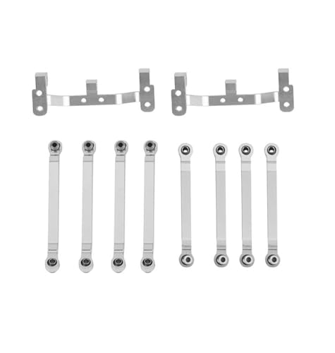 MGHGFYTAS Pull Rod Link Linkage Kompatibel Mit MN D90 D96 D99S MN98 MN99S Metall-Zugstangen-Verbindungsgestänge Mit Zugstangen-Montageset 1/12 RC-Car-Upgrade-Teile(White) von MGHGFYTAS