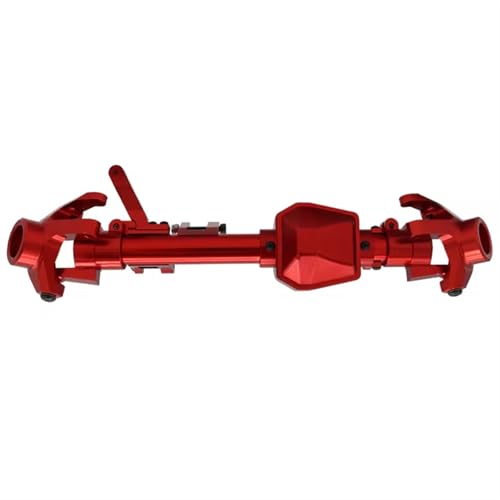 MGHGFYTAS RC Achse Set Kompatibel Mit Axial SCX6 Für JLU Für Wrangler Für FACSNY CNC-Aluminiumlegierung Vorder-/Hinterachsgehäuse Für 1/6 RC Crawler Car Upgrade-Teile(Red,Front) von MGHGFYTAS