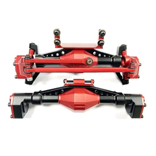 MGHGFYTAS RC Achse Set Kompatibel Mit Axial UTB18 1/18 RC Autoteilzubehör Aluminiumlegierung Vorder- Hinterachse RC Upgrade Portalachse(Red) von MGHGFYTAS