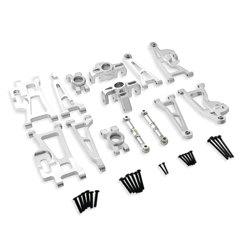 MGHGFYTAS RC Auto Upgrade Teile Für MJX Für Hyper Go 14209 14210 H14BM 1/14 Rc Auto Upgrade Fernbedienung Teile Metall Upgrade Gefährdete Teile Set Zubehör(Silver) von MGHGFYTAS