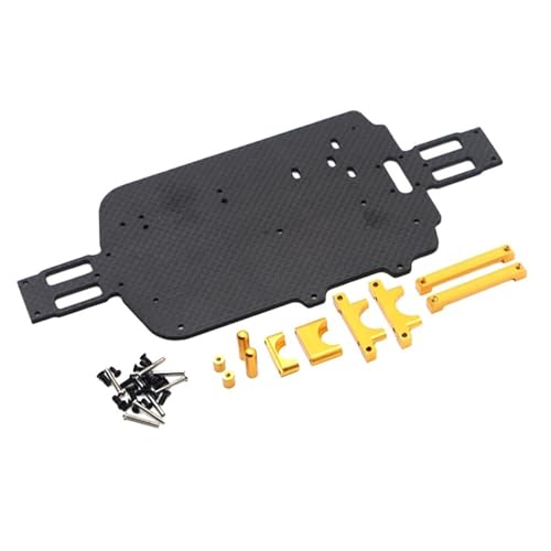 MGHGFYTAS RC Auto Zubehör Für WLtoys 184011 A949 A959 A969 A979 K929 A959-B A979-B 1/18 Carbon Fiber Für Chassis Kit RC Auto Upgrade Teile Modifikation Zubehör(Yellow) von MGHGFYTAS