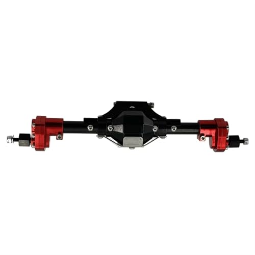 MGHGFYTAS RC Auto Zubehör Kompatibel Mit Axial 90046 90047 Scx10 I 1/10 RC Autozubehör, Upgrade-Teile, Metallkarosserie, Portalachsen-Set Vorne Und Hinten(Red,Rear) von MGHGFYTAS