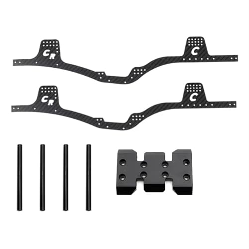 MGHGFYTAS RC Auto Zubehör Kompatibel Mit Axial Für SCX10 I II III Für Capra 1/10 RC Crawler Autoteile Für LCG Für Chassis Kit Rahmenschiene Skid Plate Body Post(Black) von MGHGFYTAS