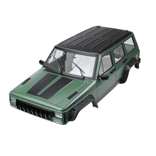 MGHGFYTAS RC Auto Zubehör Kompatibel Mit Axial Für SCX10 II 90046 90047, Lackiertes Hartplastik, 313 Mm Radstand, Karosserie, 1/10 RC Crawler Car(Green) von MGHGFYTAS