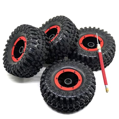 MGHGFYTAS RC Auto Zubehör Kompatibel Mit Axial Für Wraith 90018 Für Scx10 Für TRX4 1/10 RC -Autos Teile 4pcs 2,2 Zoll Aufblasbare Luftpneumatik -Gummi -Reifen Rims Rims von MGHGFYTAS