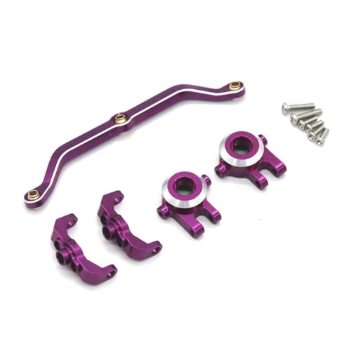 MGHGFYTAS RC Auto Zubehör Kompatibel Mit JJRC C8801 C8809 AX-8560 1/18 Fernbedienung Auto Metall Zubehör C-Sitz Lenkung Tasse Stange(Purple) von MGHGFYTAS